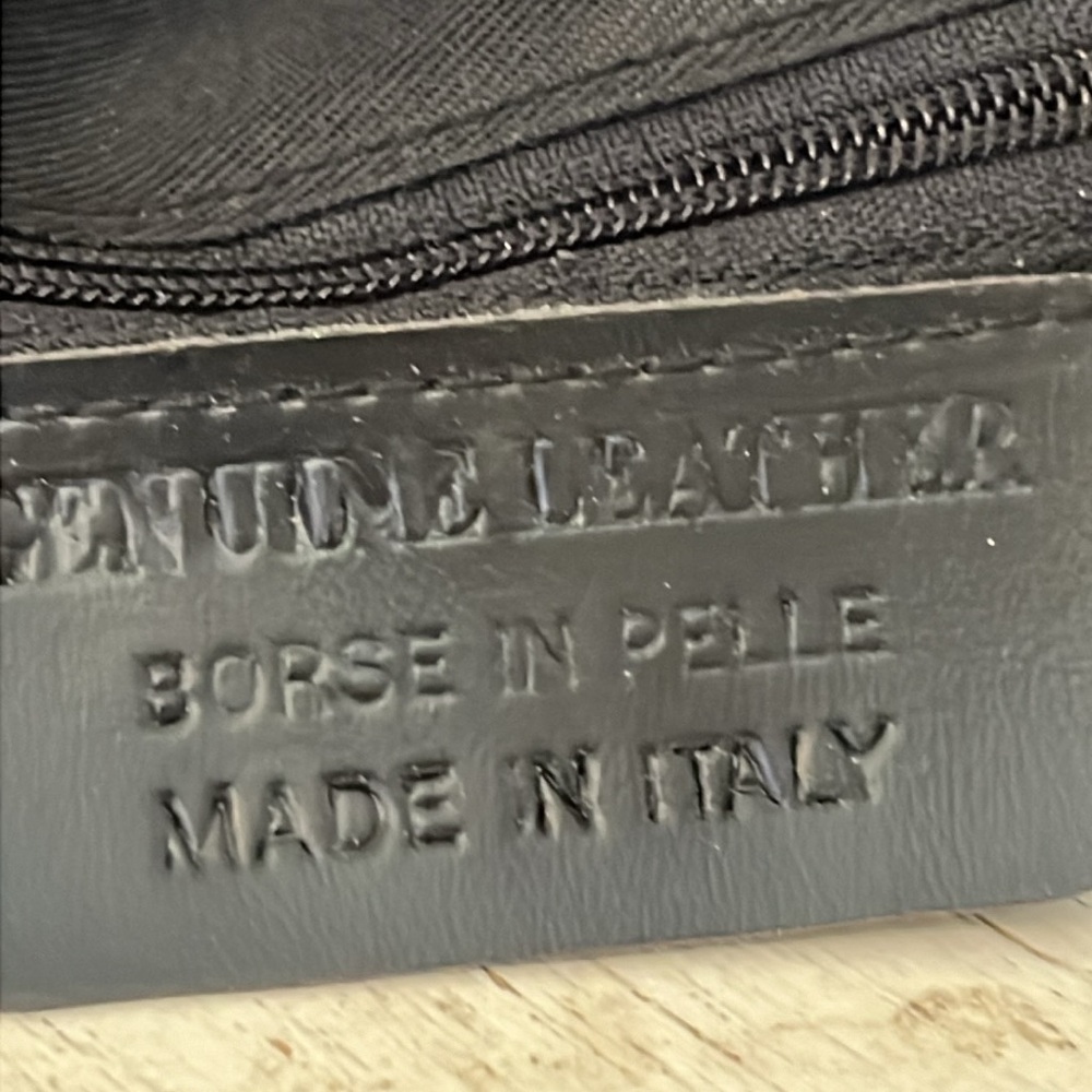 Borse in Pelle Italy tooled leather crossbody purse black